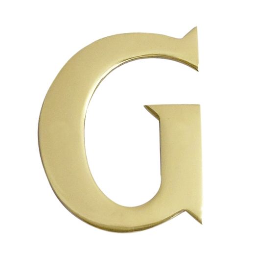 Polished Brass Self Adhesive Letter G