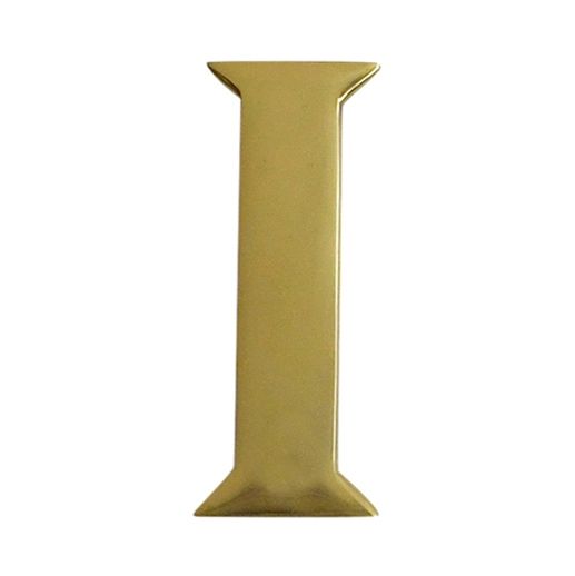 Polished Brass Self Adhesive Letter I