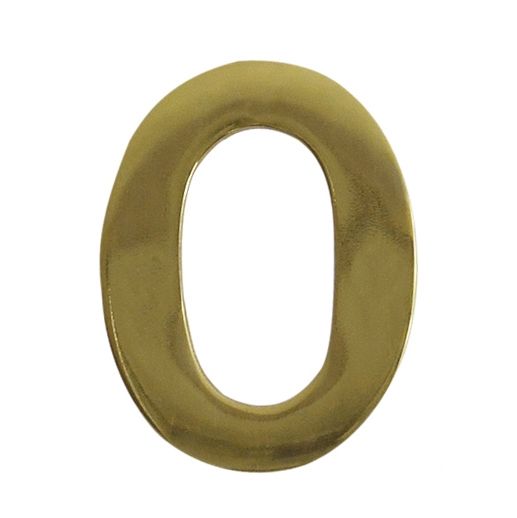 Polished Brass Self Adhesive Letter O