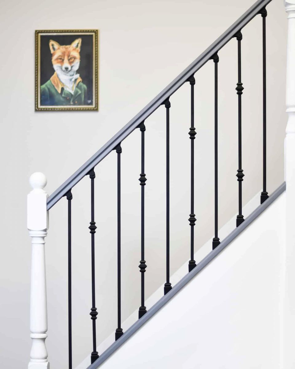 Matte Black "Enfield" Steel Stair Spindles