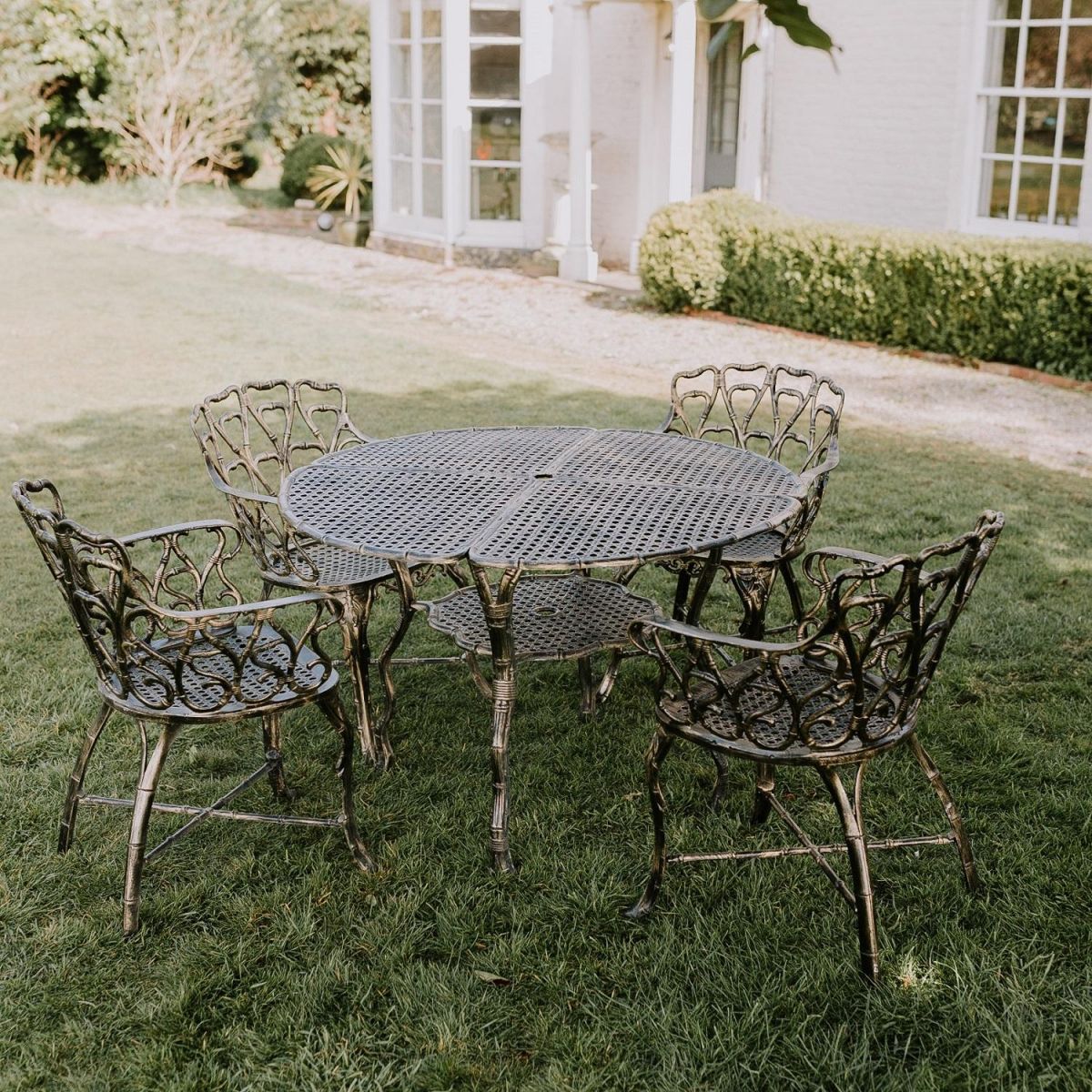 Brushed Gold "Riverhill" Dining Set  Brushed Gold "Riverhill" Dining Set