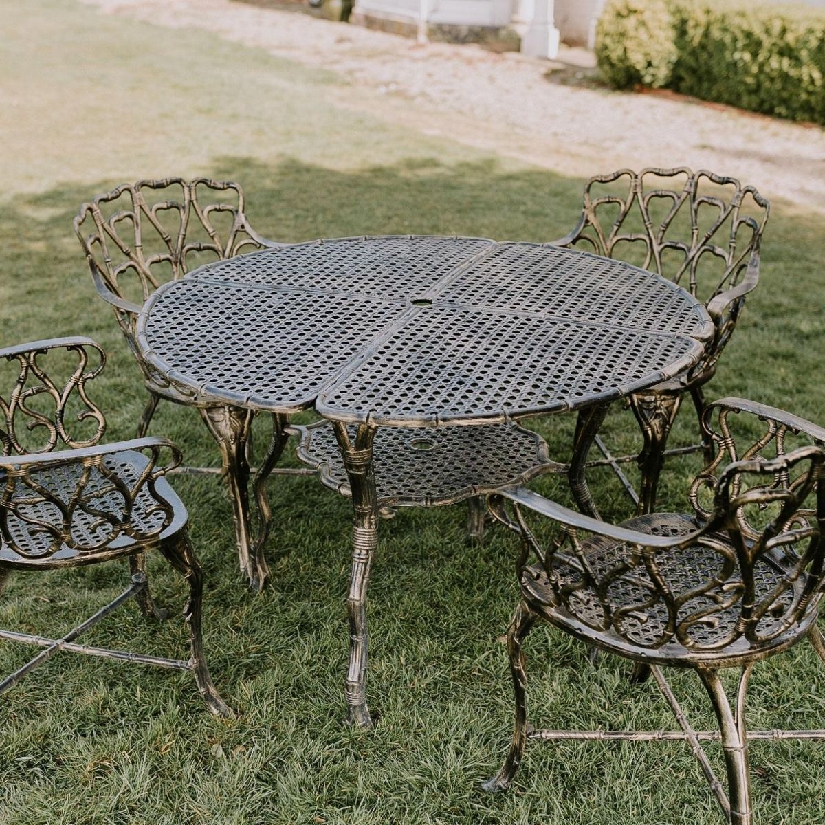 Brushed Gold "Riverhill" Four Seater Set  Brushed Gold "Riverhill" Four Seater Set