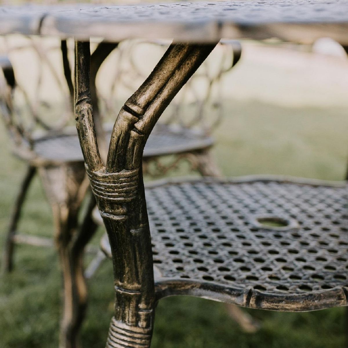 Close up of Rattan Design Table  Close up of Rattan Design Table