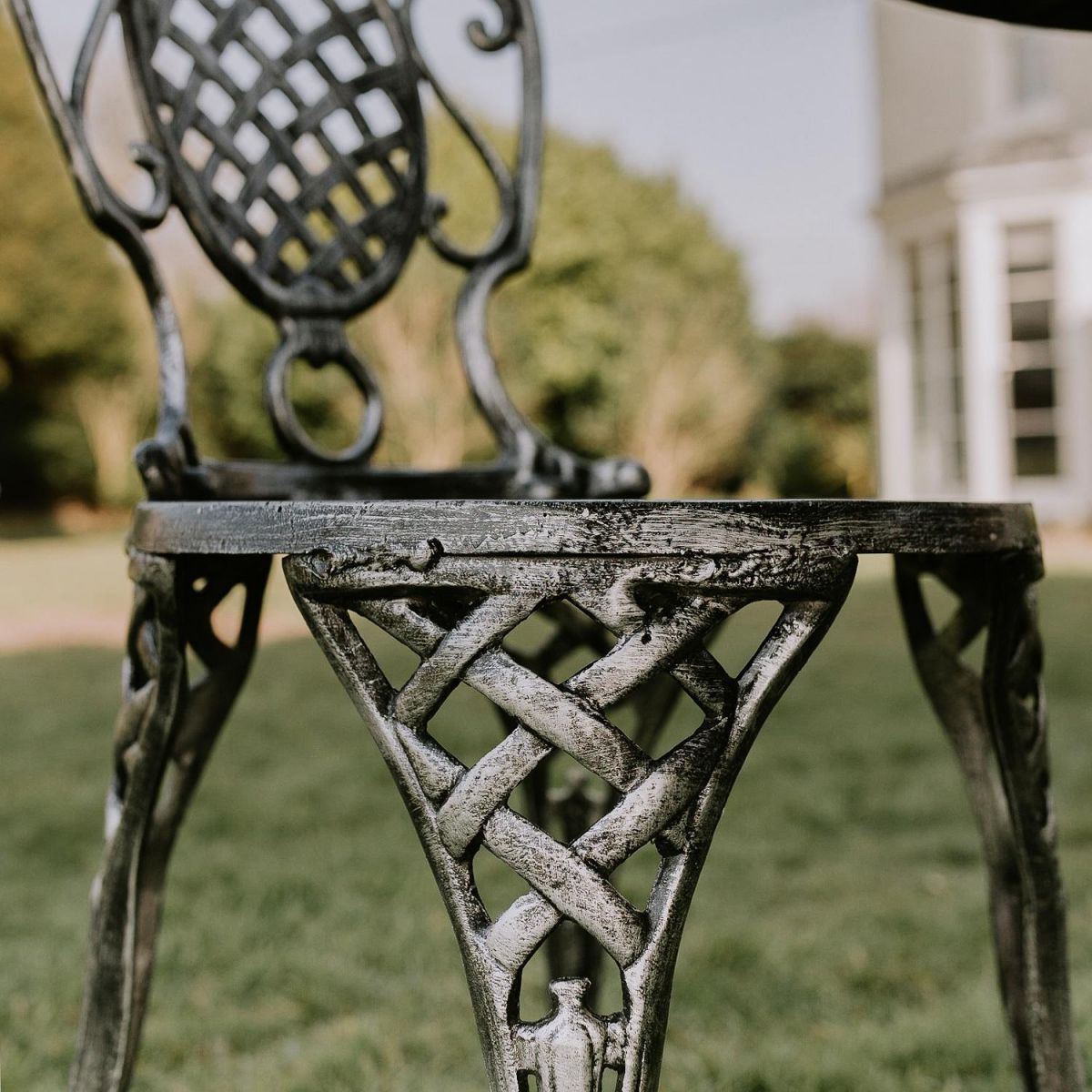 Close up of Lattice Design on Wentworth Dining Set  Close up of Lattice Design on Wentworth Dining Set
