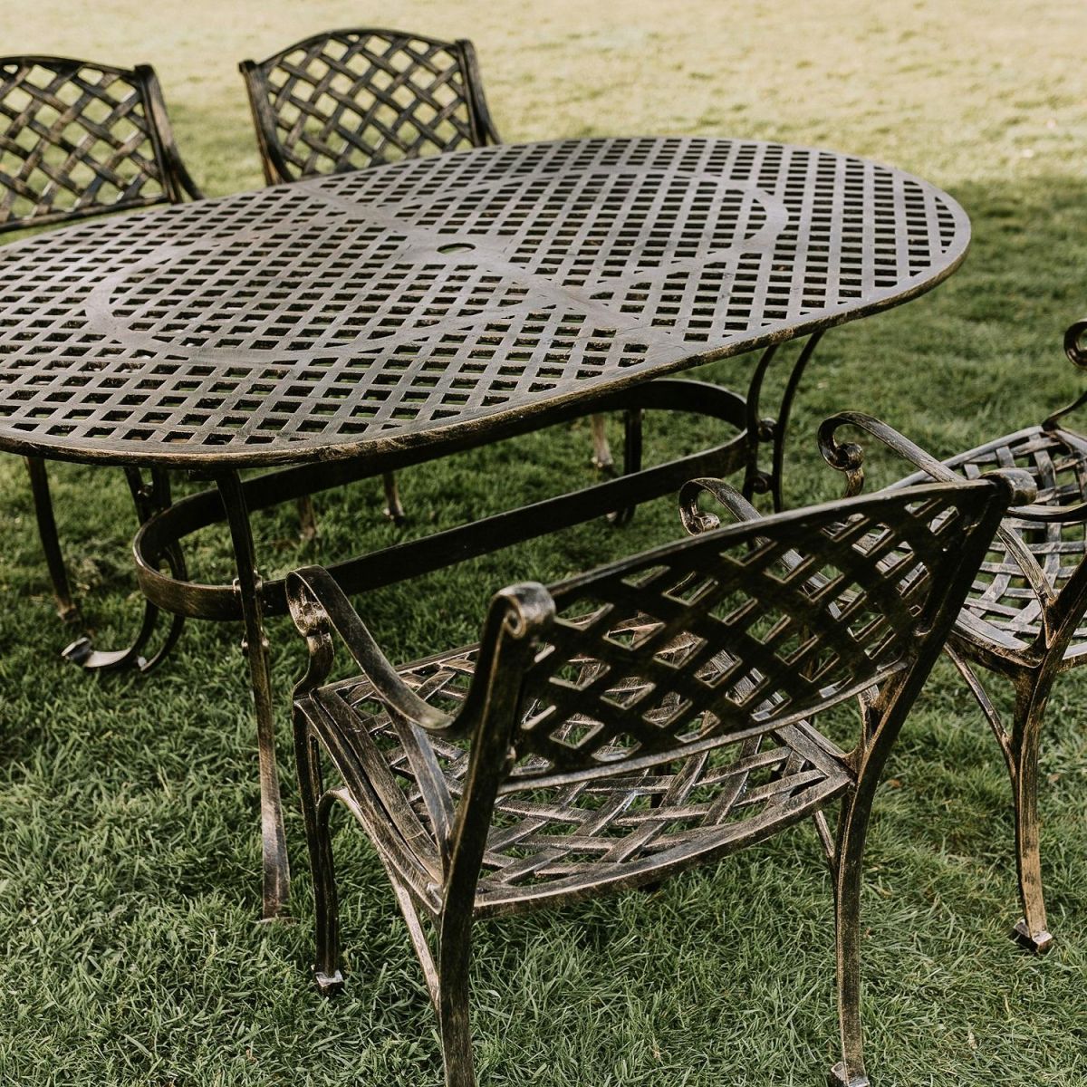 Lattice Design on "Chigwell" Table & Chairs  Lattice Design on "Chigwell" Table & Chairs