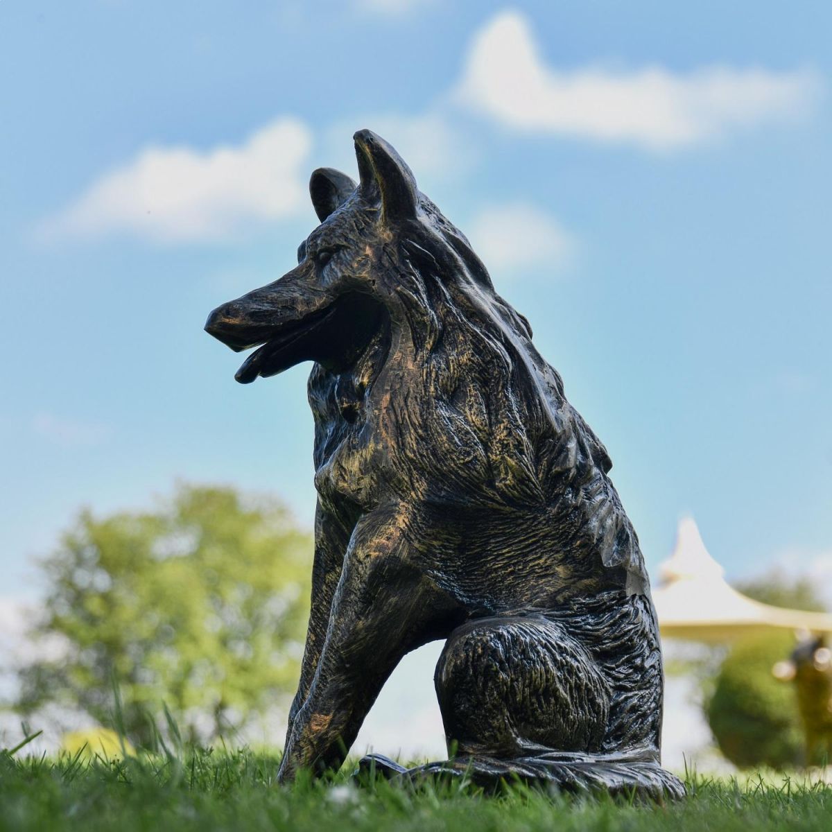 Sitting Fox Garden Sculpture 