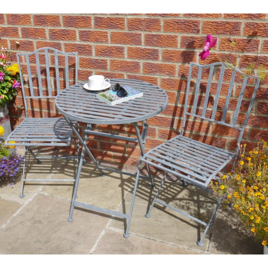Simplistic "shabby chic" two chair table set