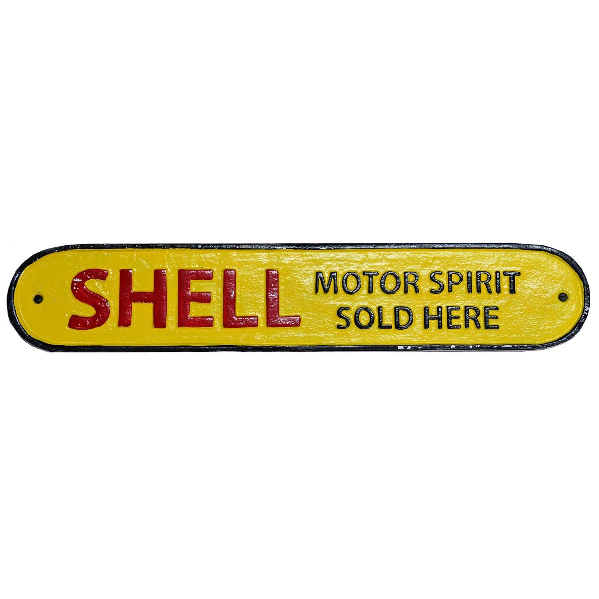 "Shell Motor Spirit" Cast Aluminium Wall Sign in a Hand Painted Finish