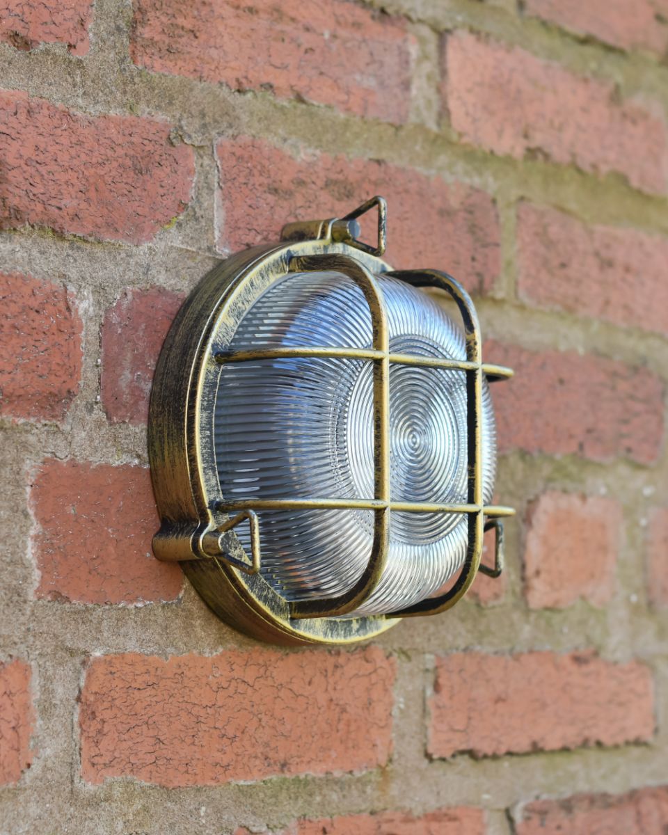 Below The Antique Brass Wall Light 