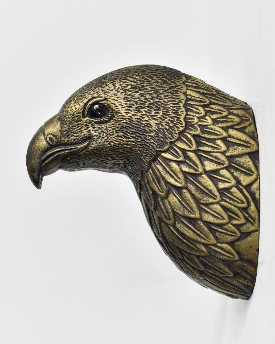 Side view of animal wall head bust