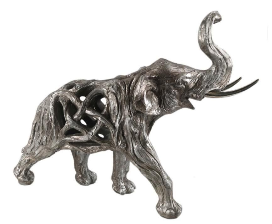 Silver Effect Hollow Elephant Interior Ornament Silver Effect Hollow Elephant Interior Ornament
