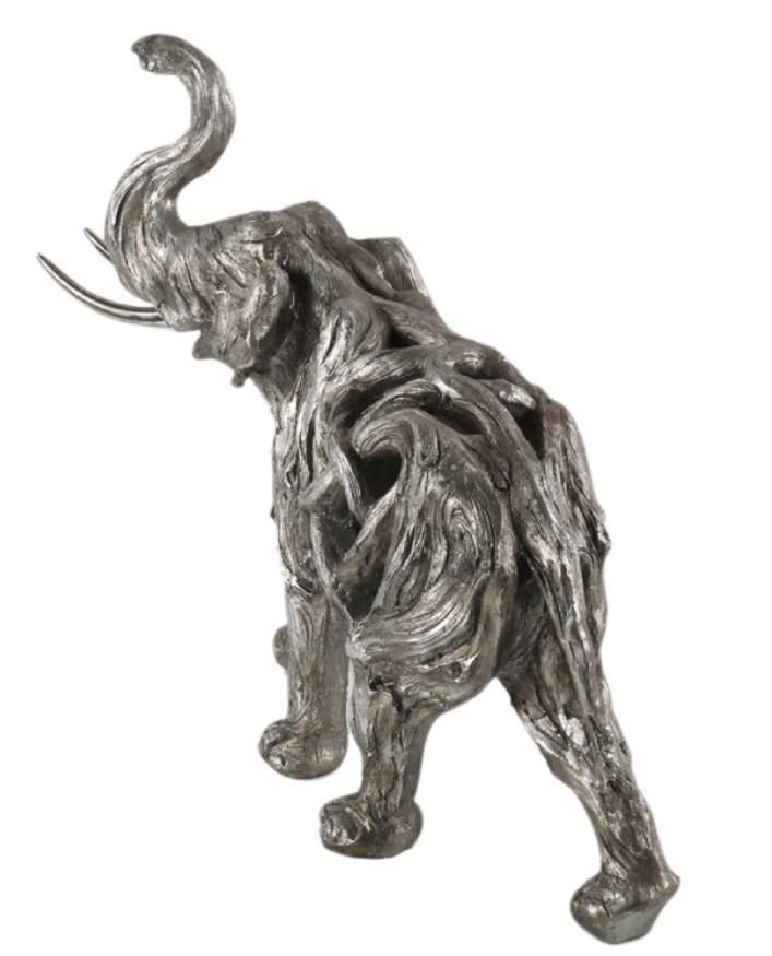 Silver Effect Hollow Elephant Interior Ornament Rear View Silver Effect Hollow Elephant Interior Ornament Rear View