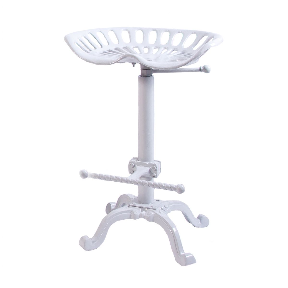 Iron tractor Seat Finished In Silver Iron tractor Seat Finished In Silver