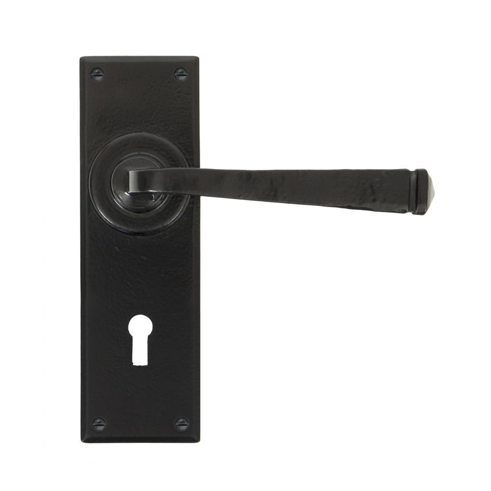 "Thornton" Simple Contemporary Iron Lever Handle With Keyhole