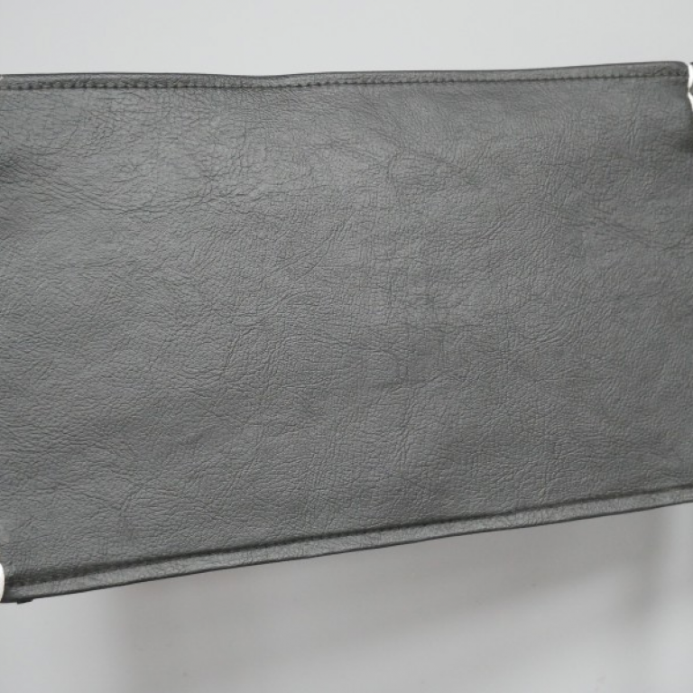 Close-up of the Black Leather on the Back of the Chair Close-up of the Black Leather on the Back of the Chair