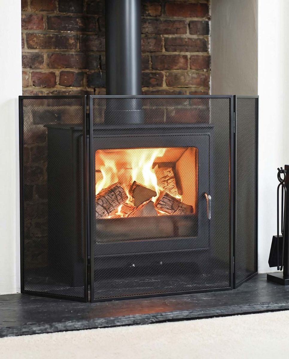 Simplistic Square Three Fold Fireguard in Situ Digital Illustration