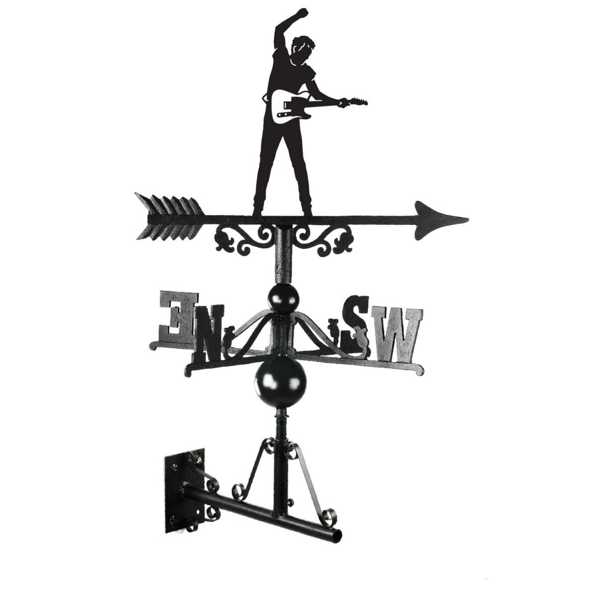 Singer With Guitar Weathervane Mounted Singer With Guitar Weathervane Mounted