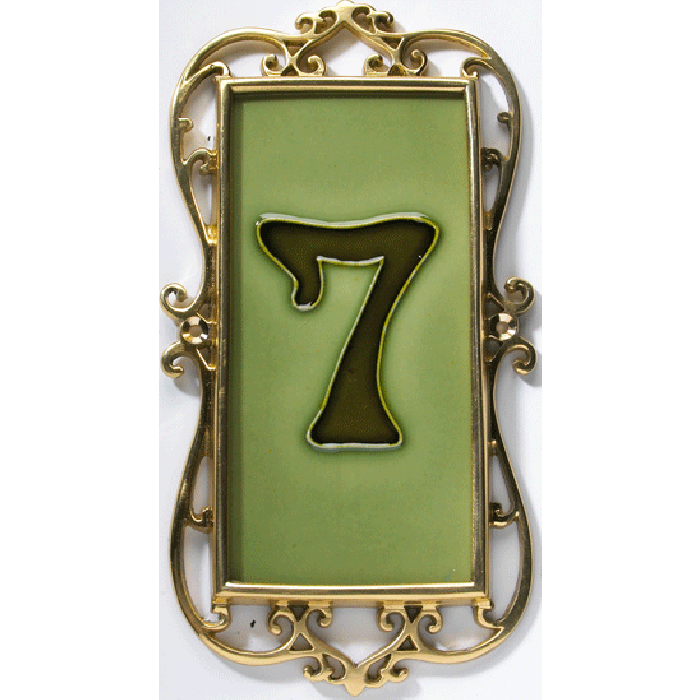 Single Ornate Number Tile & Frame