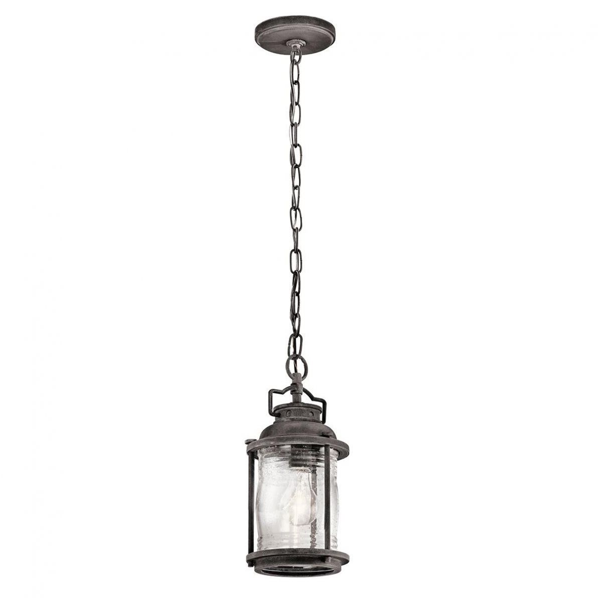  Single Aquatic Lantern Style Hanging Light Finished in a Rustic Finish