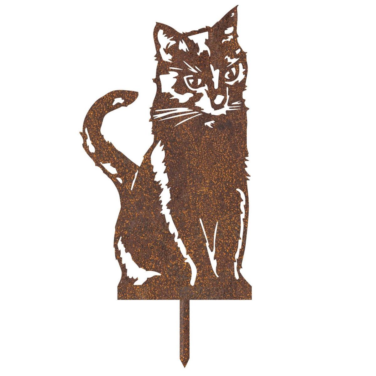 Rustic Sitting Cat Garden Silhouette  Rustic Sitting Cat Garden Silhouette