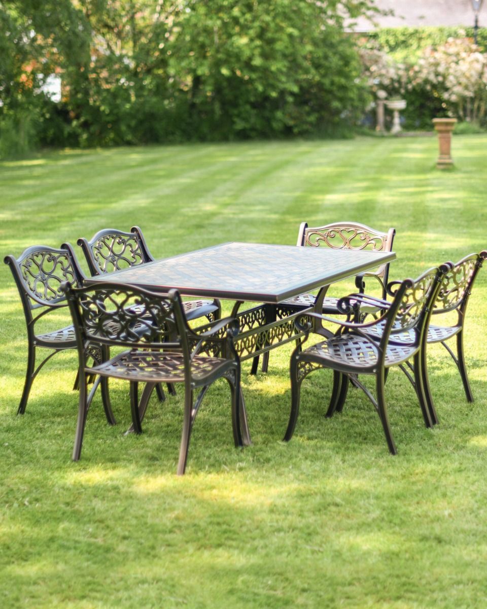 Six Seater Copper Garden Furniture  Six Seater Copper Garden Furniture