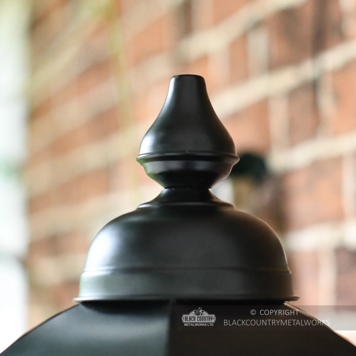 Six Sided Victorian Black Wall Light Decorative Finial
