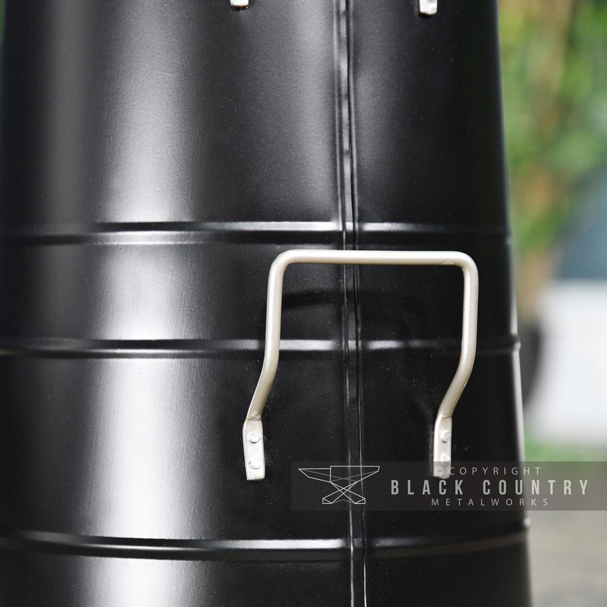 Sleek Black & Nickel Coal Hod