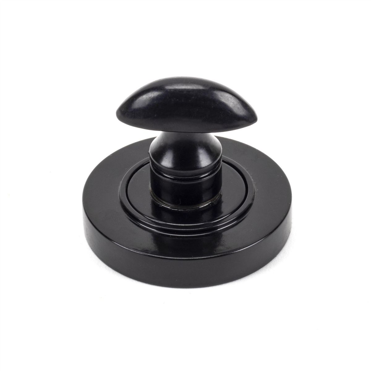 Sleek Black Round Thumbturn Set with Plain Cover Sleek Black Round Thumbturn Set with Plain Cover