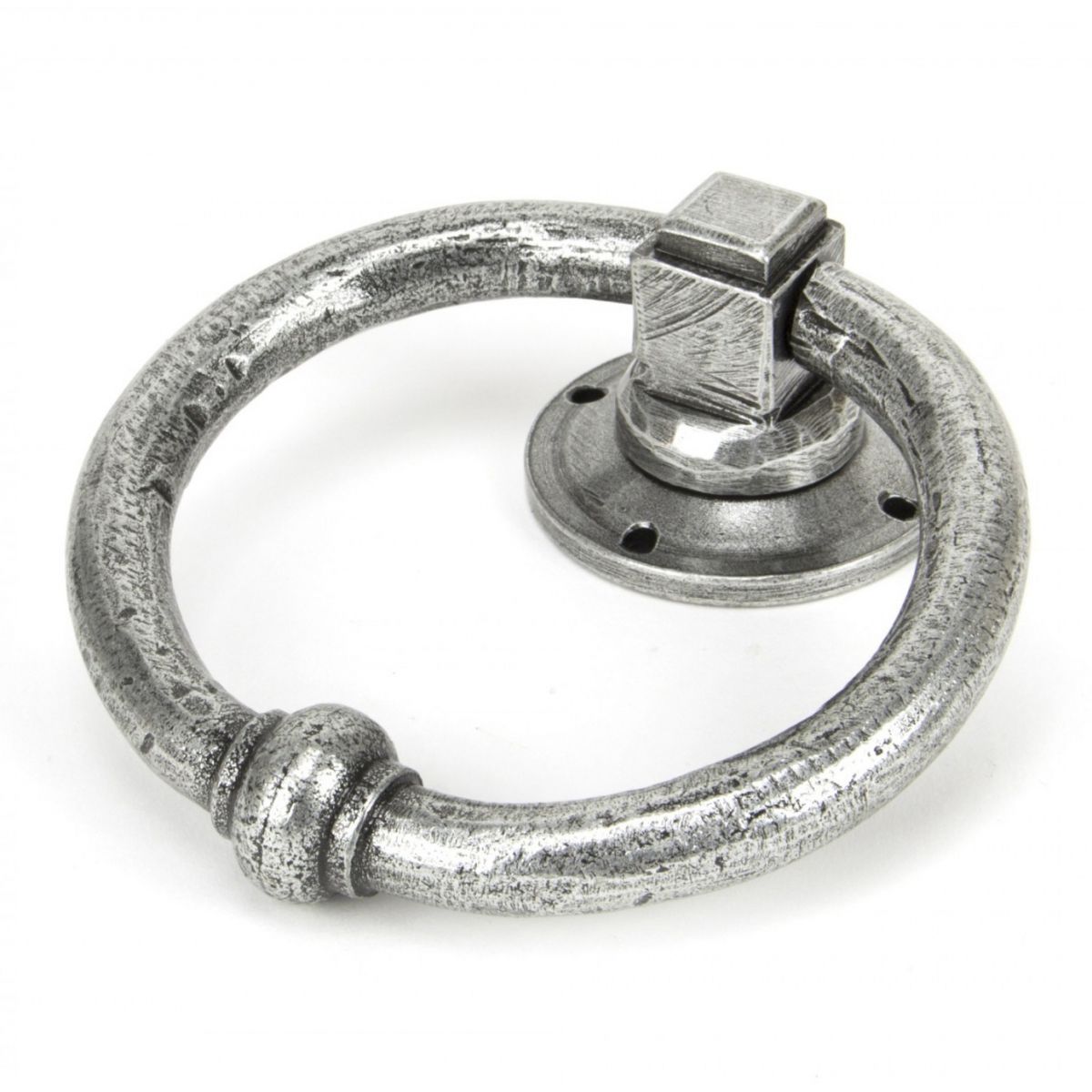 Slim Antique Pewter Ring Door Knocker