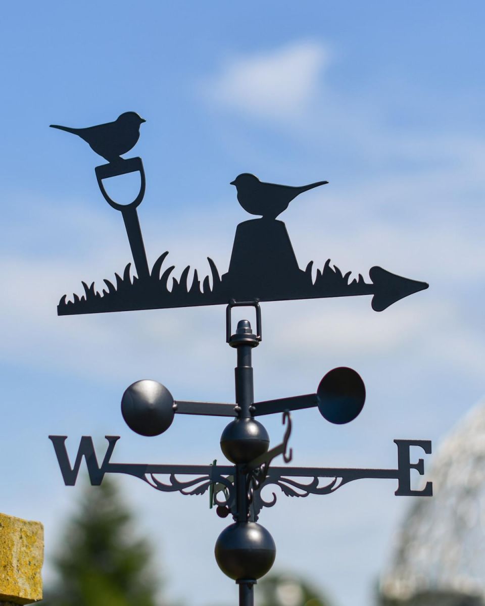 Close-Up of Topper Showing a Pair of Gardening Birds