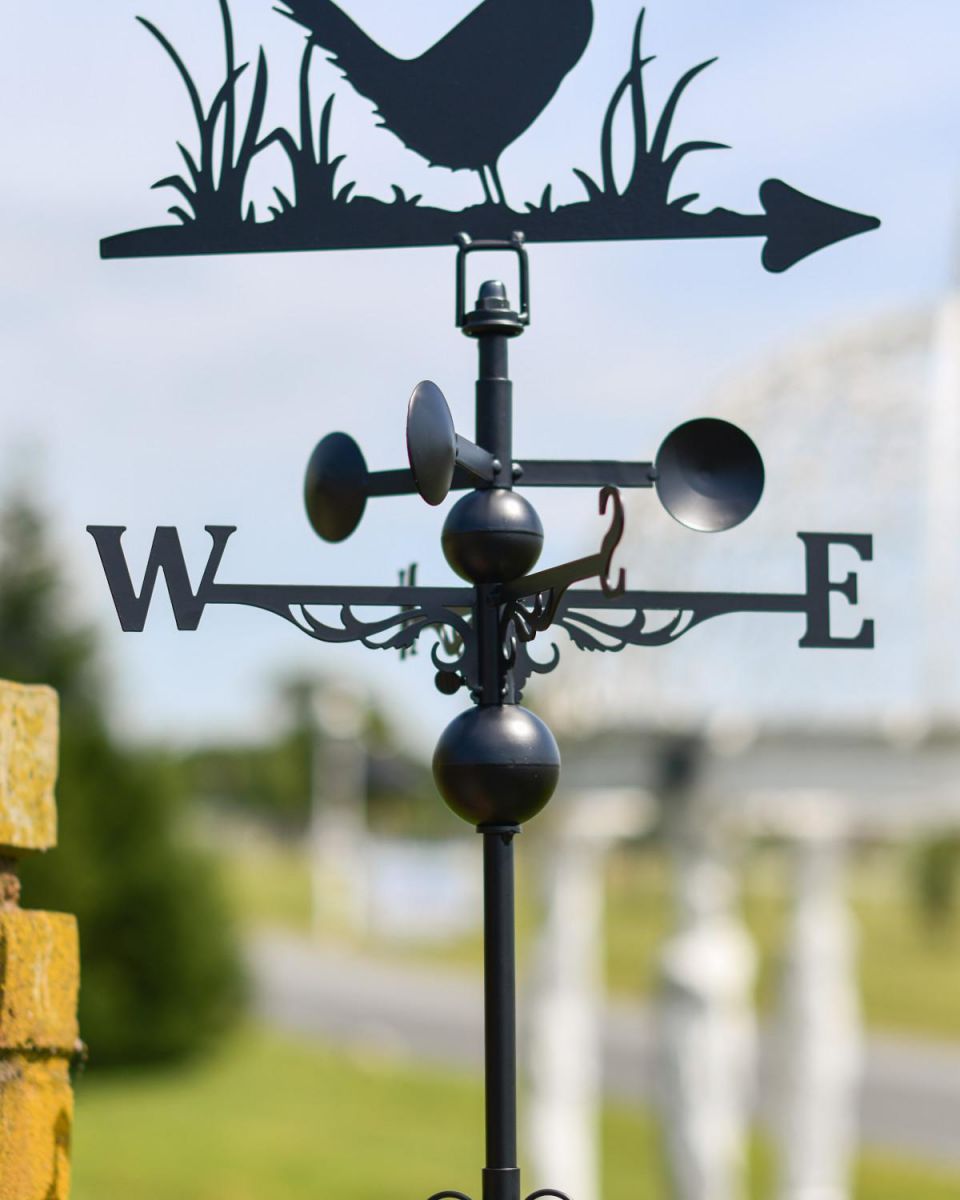 Close-Up of Directional Arms for Slim Steel Pheasant Weathervane