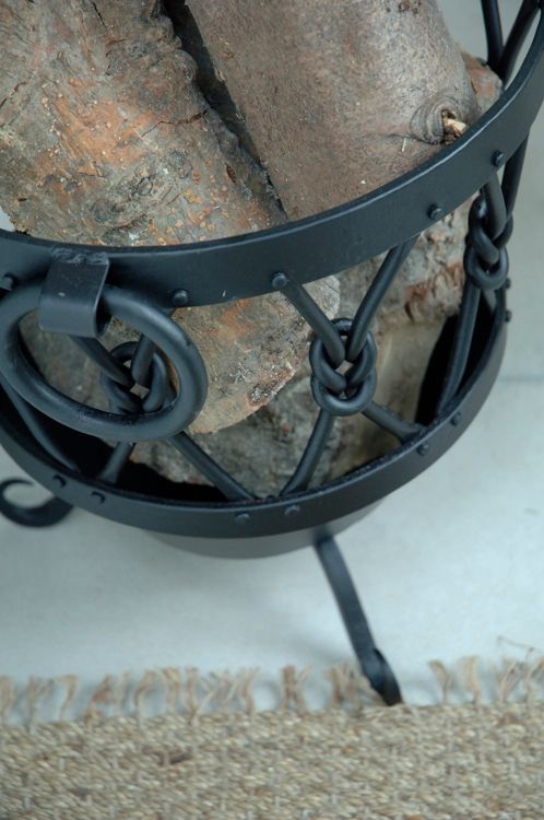 Small Sherwood Knot Iron Log Basket Small Sherwood Knot Iron Log Basket