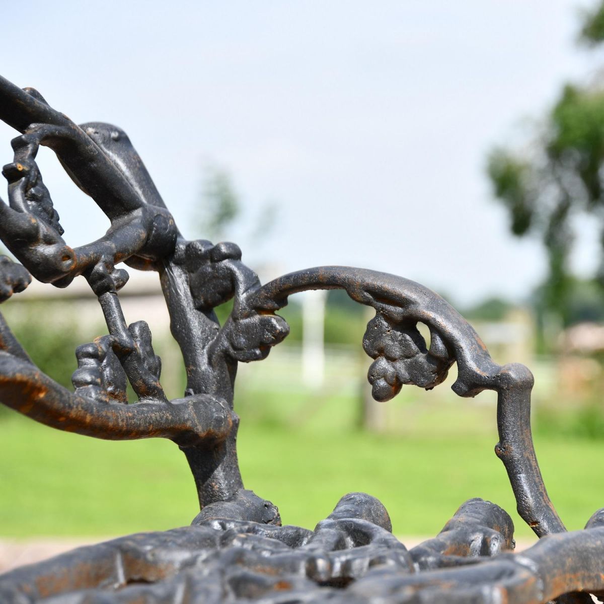 Close up of Branch detailing throughout Garden Bench