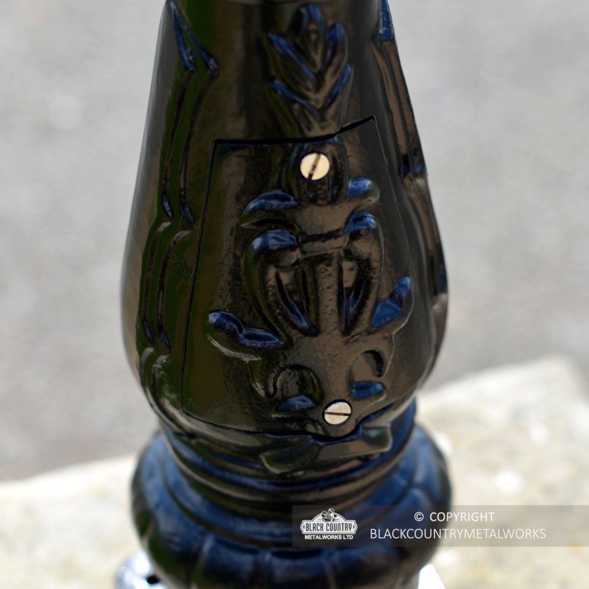 Close-up of the Inspection Chamber Door on the Post