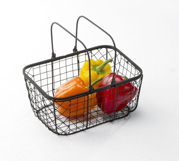 Cottage Garden Set of Two Rustic Wire Square Baskets