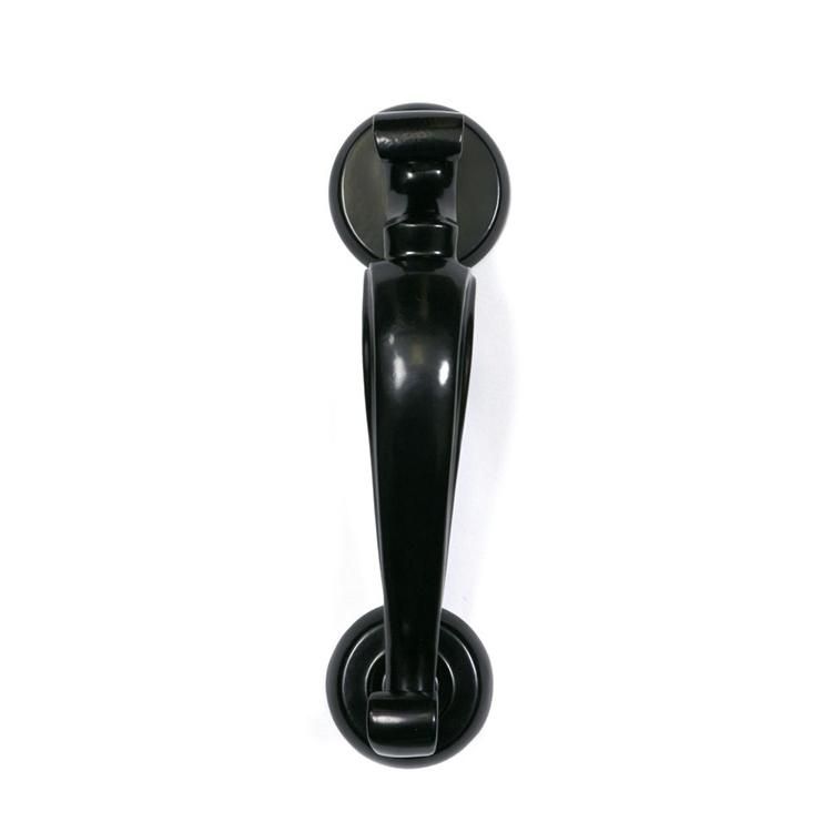 Smooth Black Steel Doctor"s Style Door Knocker - 196mm x 69mm