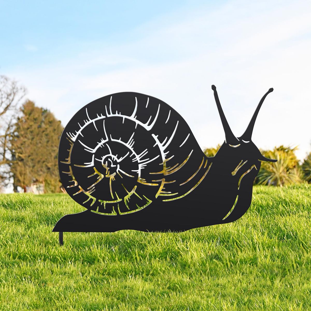 Snail Silhouette in Situ in the Garden