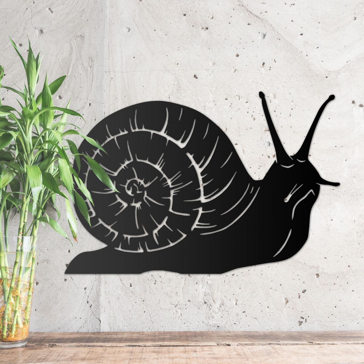 Snail Wall Art in Black 
