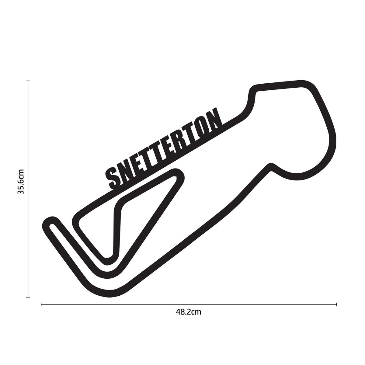 Snetterton Race Track Wall Art Dimensions 