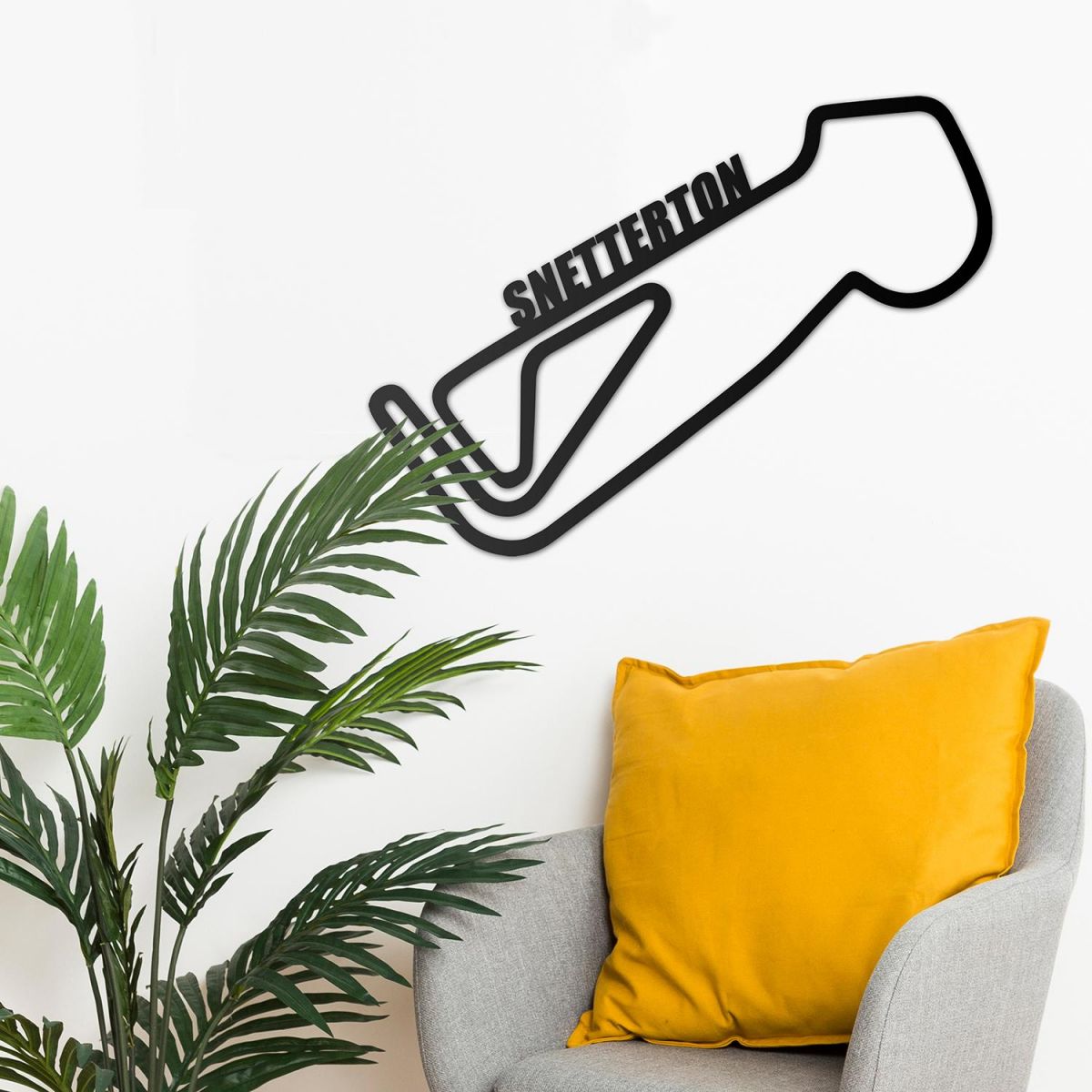 Snetterton Race Track Wall Art in Situ in the Sitting Room