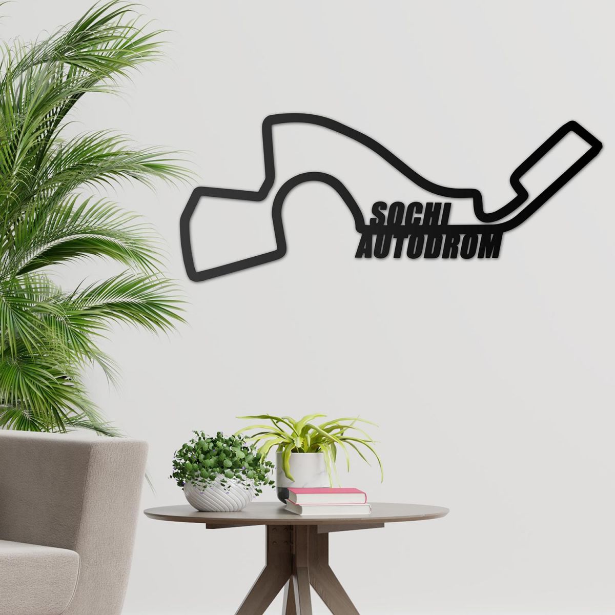 Sochi Autodrom Racing Circuit Wall Art Created out of Steel