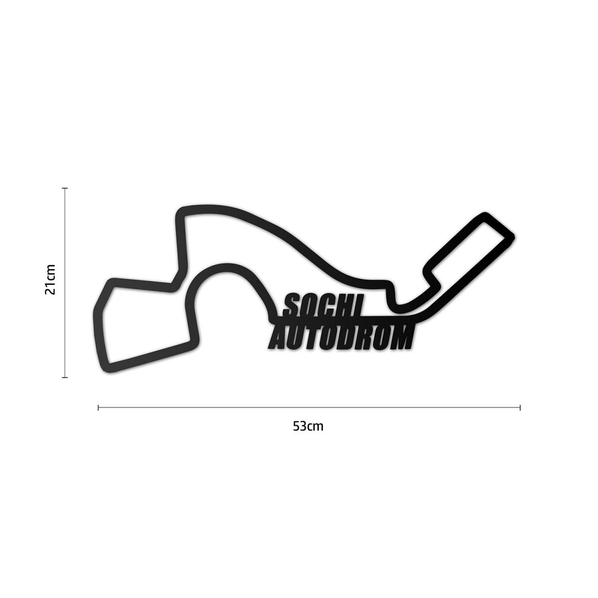 Sochi Autodrom Racing Circuit Wall Art Dimensions 