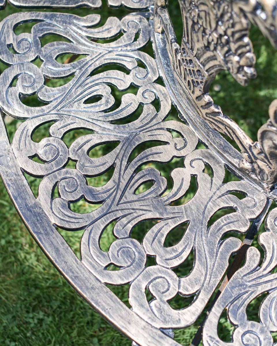 Close-Up of Pattern on Garden Bench Seat