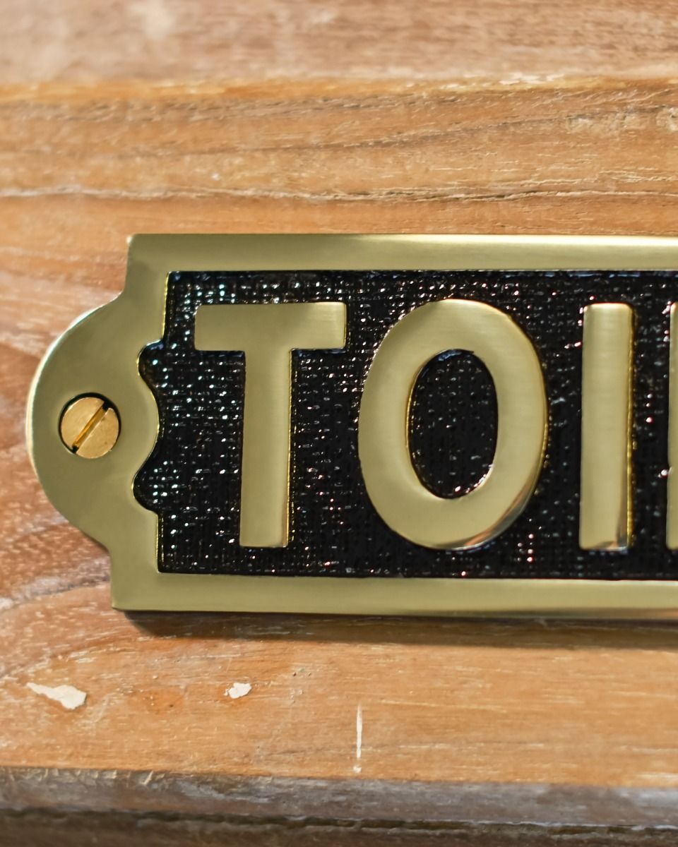 Solid Brass Toilet Plaque Sign Fixings