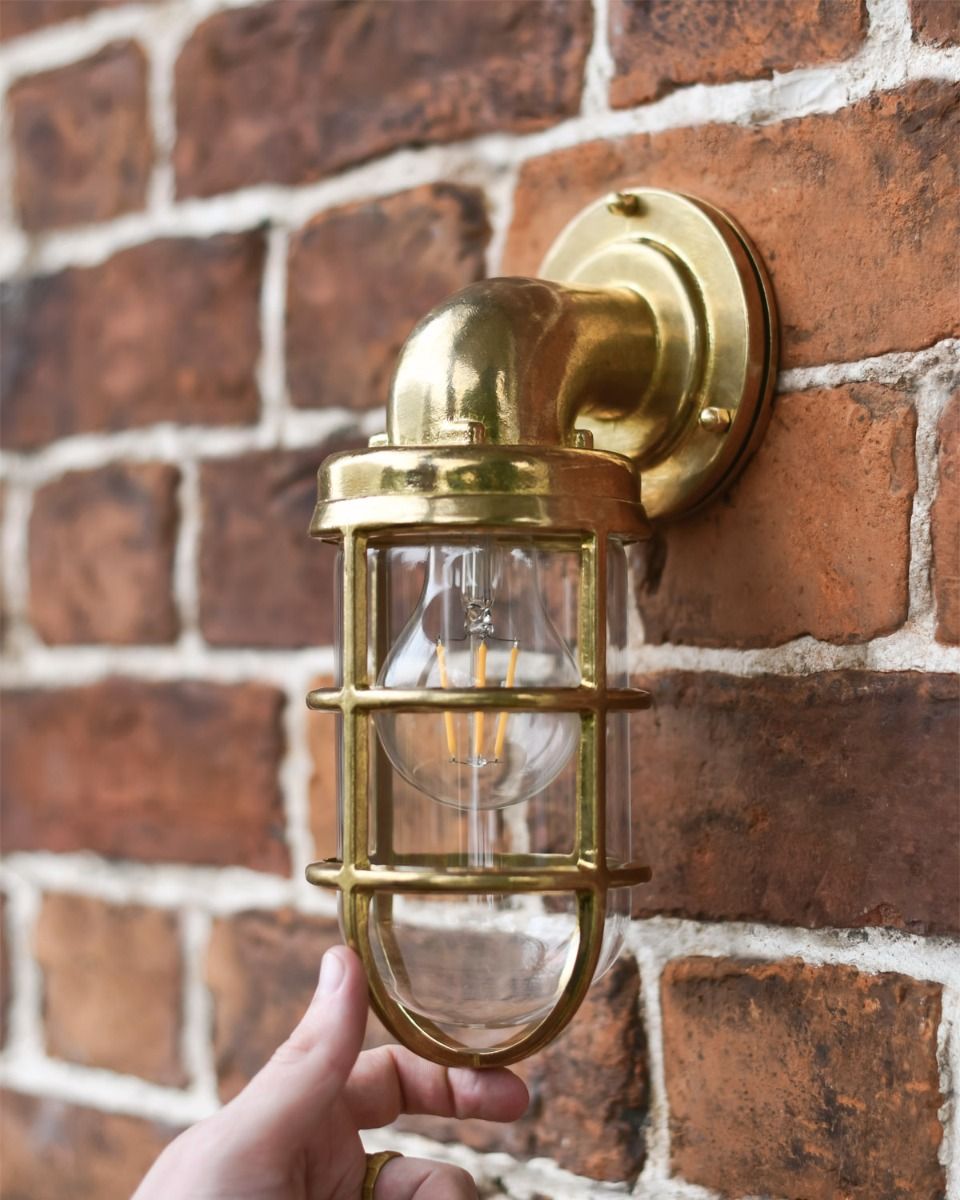 Brass Wall light in Situ 