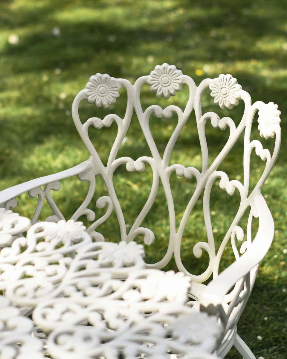 Close-Up of Backrest for Solid Cream "Wootton House" Four Seat Dining Set