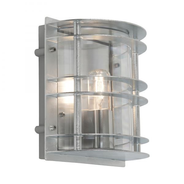 "Riverfront" Contemporary Flush Galvanized Steel Wall Light