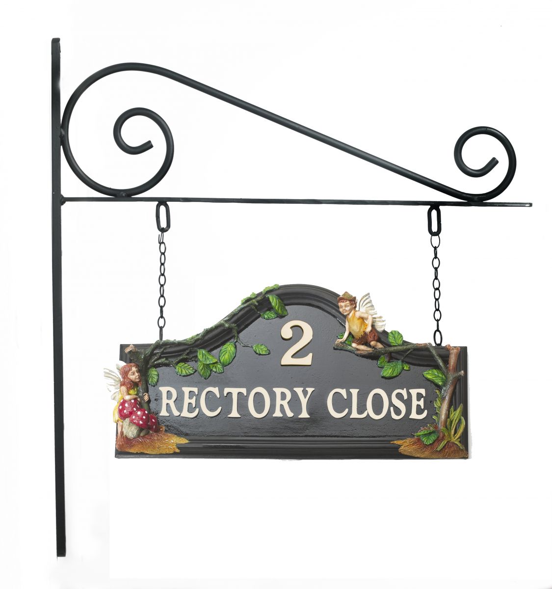 Flower Fairy Hand Painted House Sign on all Mounted Bracket Flower Fairy Hand Painted House Sign on all Mounted Bracket