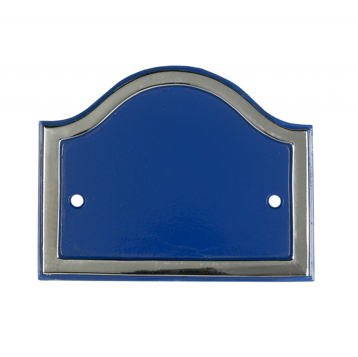 Blank Blue & Chrome Arched Number Sign
