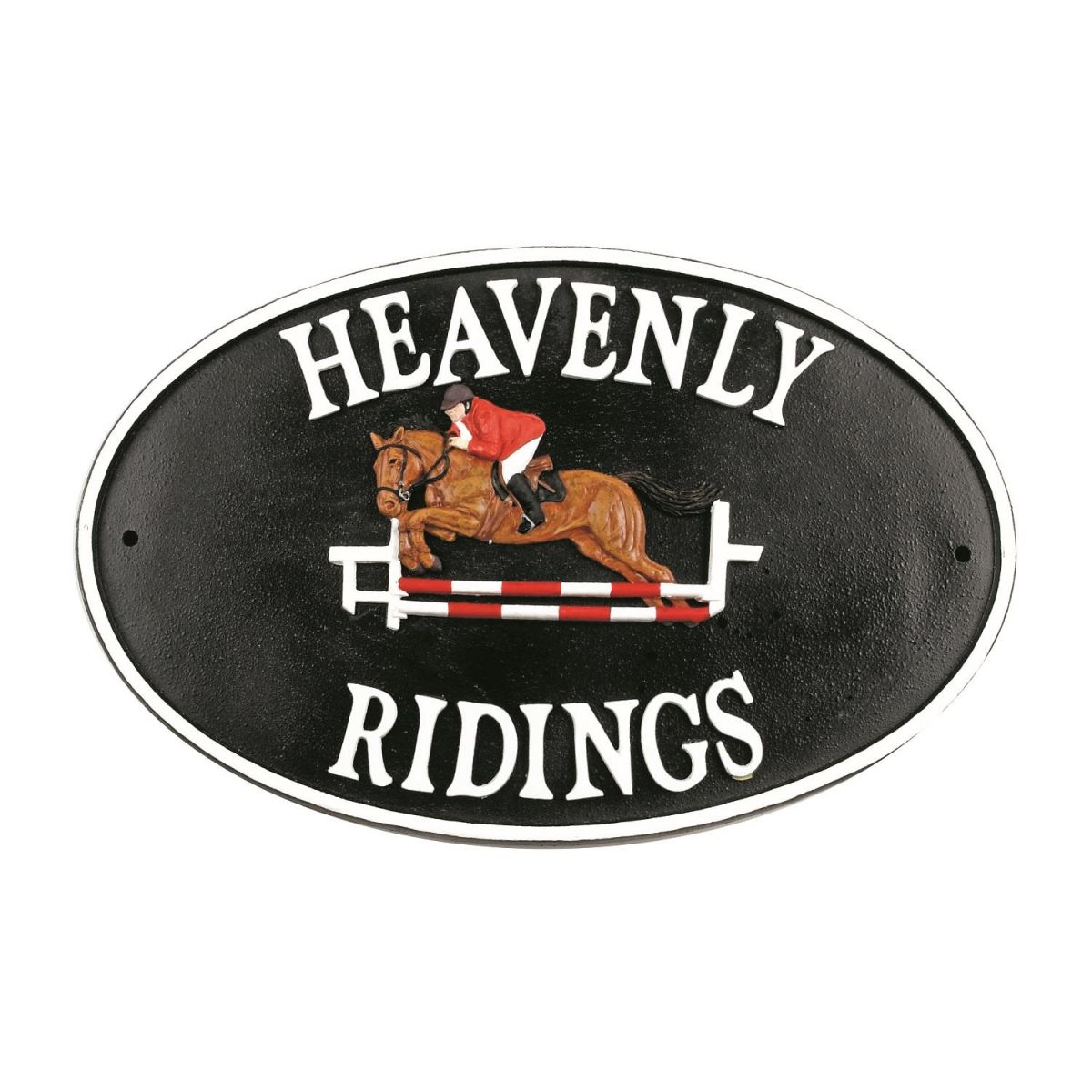 "Show Jumper" Cast Iron Oval Sign  "Show Jumper" Cast Iron Oval Sign